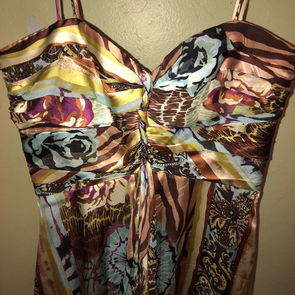 Rose & Lula Silk Boho Floral Dress - Picture 3 of 7